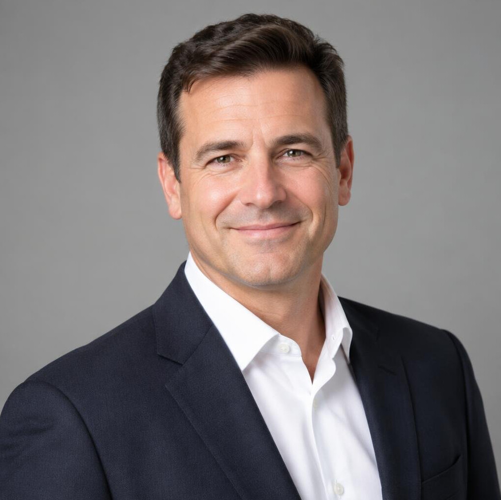 Portrait of a man in a dark blazer