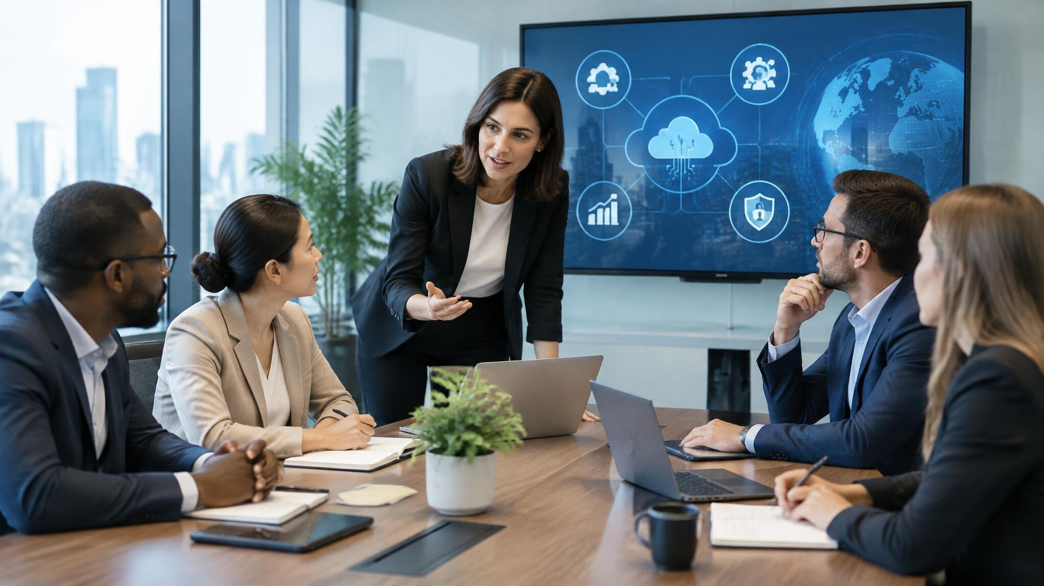 business team in meeting room