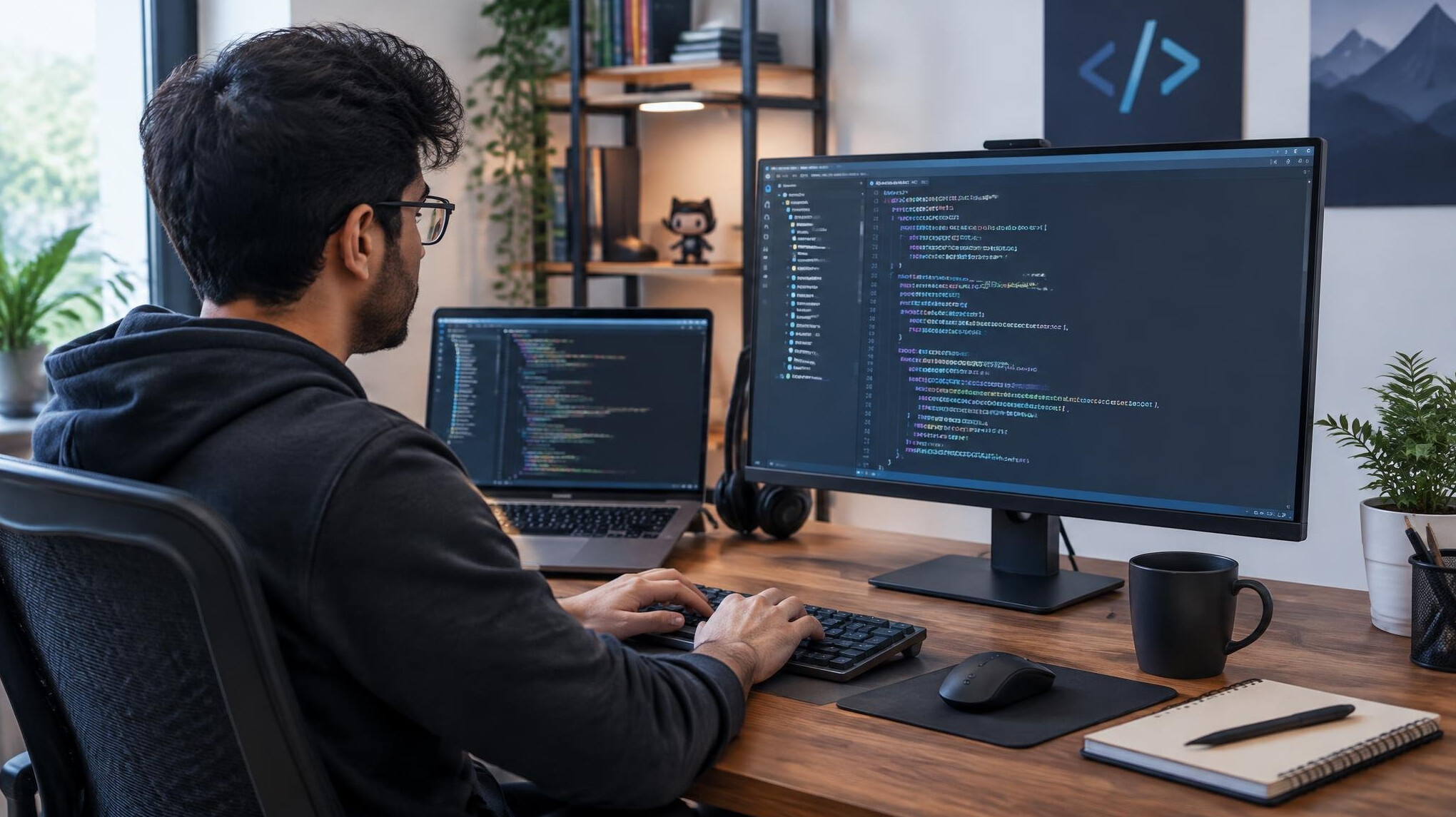 software developer coding